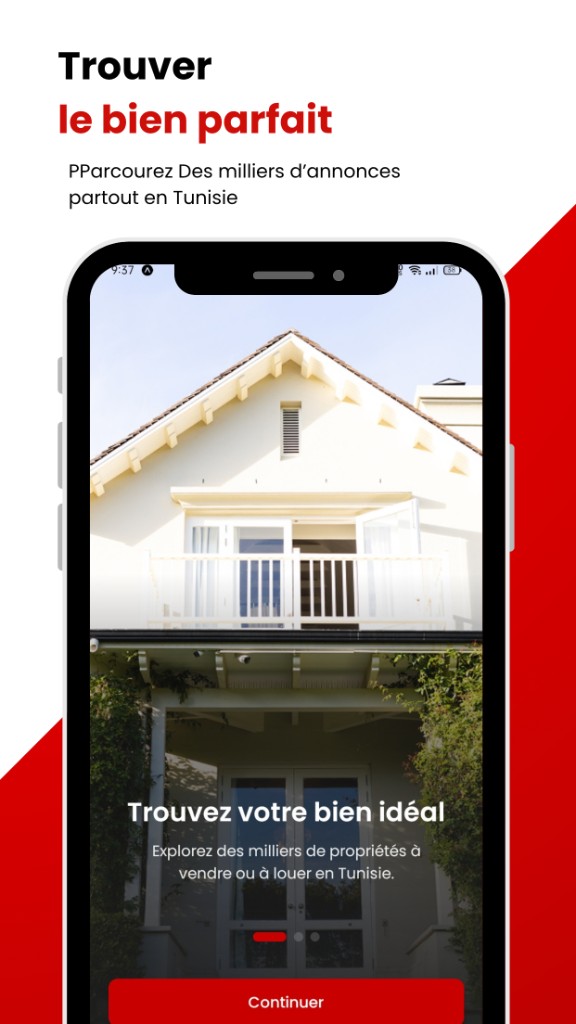 Écran d’accueil : trouver votre bien idéal sur l’application TounesImmo