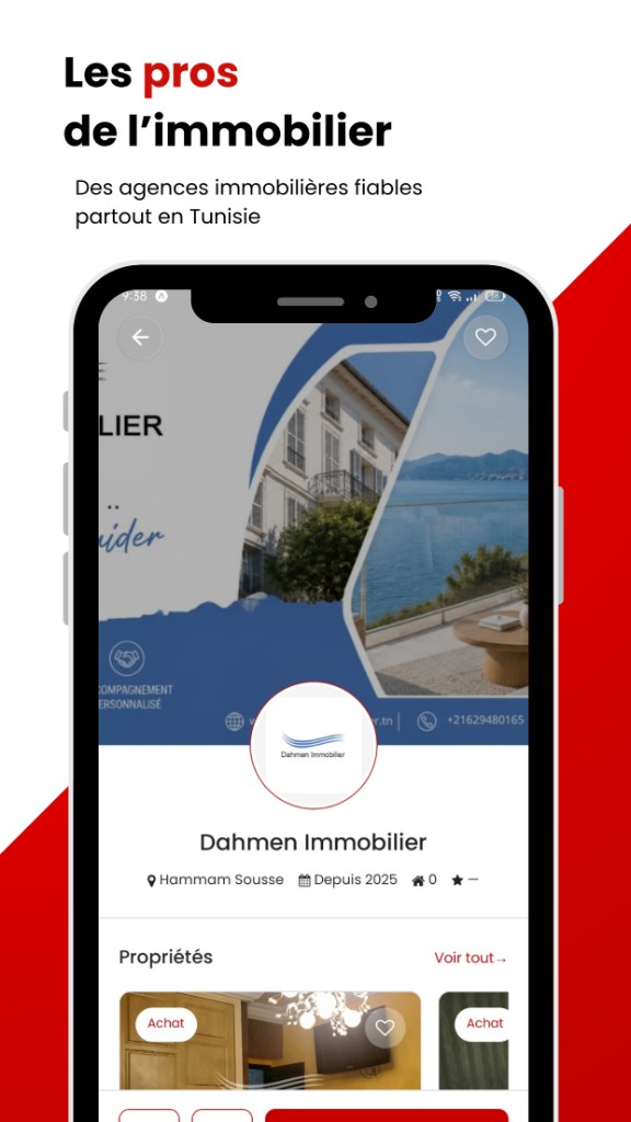 Profil d’agence immobilière et ses annonces