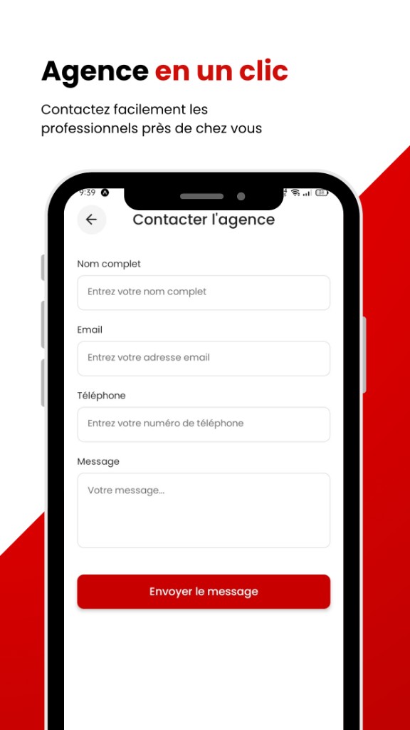 Contacter une agence en un clic depuis l’application
